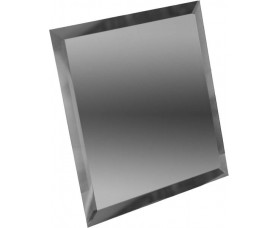 квадратная зеркальная графитовая плитка с фацетом 10мм кзг1-03