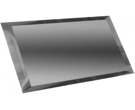 прямоугольная зеркальная графитовая плитка с фацетом 10мм пзг1-01