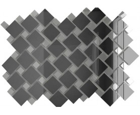 мозайка зеркальная графит + серебро г70с30 дст с чипом 25х25 и 12х12