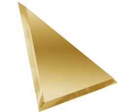 треугольная зеркальная золотая плитка с фацетом 10мм тзз1-03