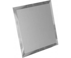 квадратная зеркальная серебряная матовая плитка с фацетом 10мм кзсм1-02