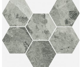 мозайка cha.extra silver mosaico hexagon