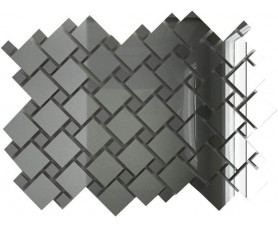мозайка зеркальная серебро + графит с70г30 дст с чипом 25х25 и 12х12