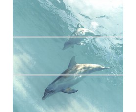панно настенное hgda553x12093r искья дельфины обрезной (3 части)