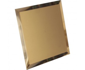 квадратная зеркальная бронзовая матовая плитка с фацетом 10мм кзбм1-01