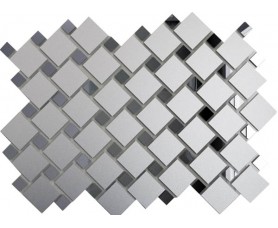 мозайка зеркальная серебро матовое + графит см70г30 дст чип 25х25 и 12х12