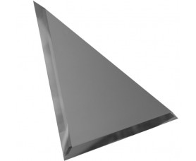 треугольная зеркальная графитовая матовая плитка с фацетом 10мм тзгм1-01