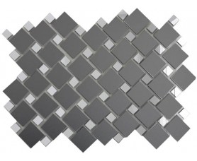 мозайка зеркальная графит матовый + серебро гм70с30 дст чип 25х25 и 12х12