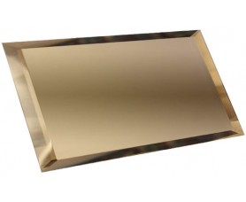 прямоугольная зеркальная бронзовая плитка с фацетом 10мм пзб1-02
