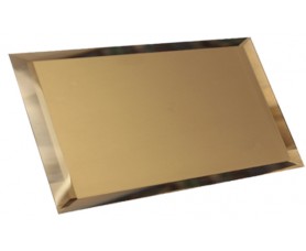 прямоугольная зеркальная бронзовая матовая плитка с фацетом 10мм пзбм1-01