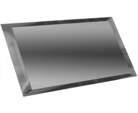 прямоугольная зеркальная графитовая плитка с фацетом 10мм пзг1-02