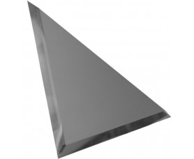 треугольная зеркальная графитовая матовая плитка с фацетом 10мм тзгм1-02